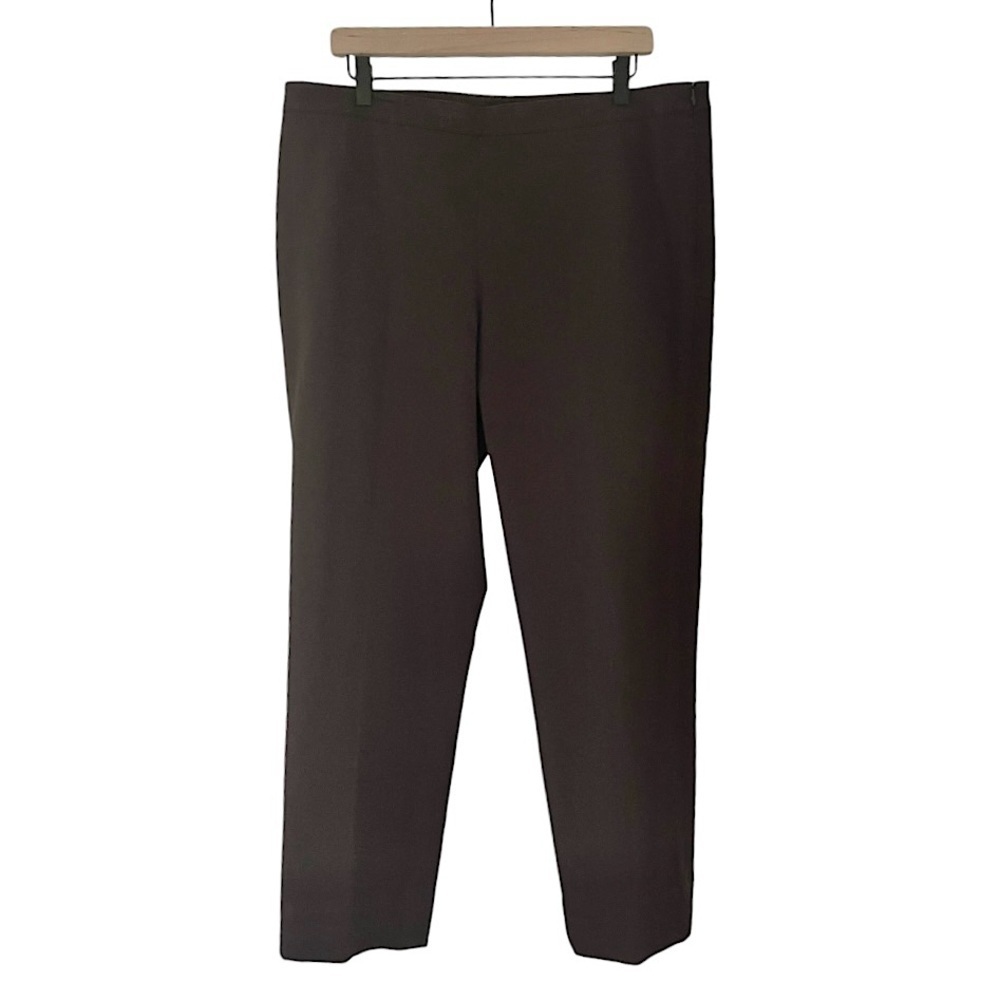 Lafayette 148 Women’s High Rise Bleecker‎ Pants Brown Size 14